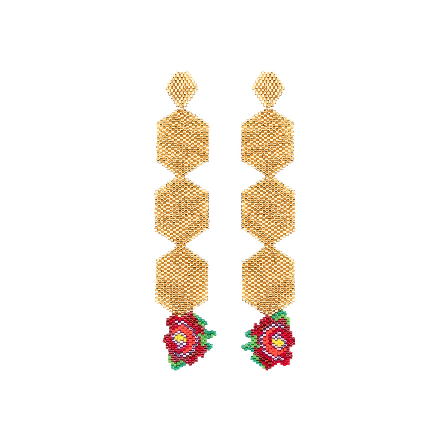 Aretes Tres Perla Rosita