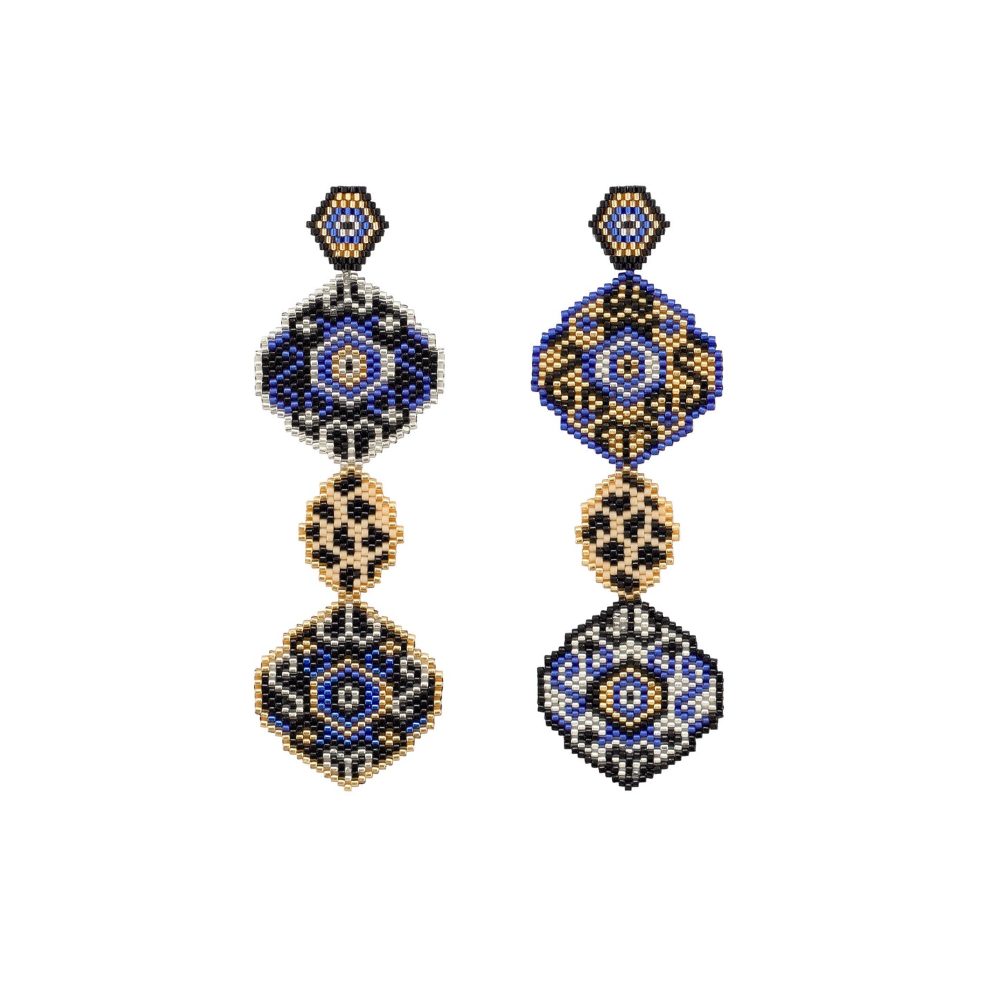 Aretes Rococó Hojita Noche de Van Gogh