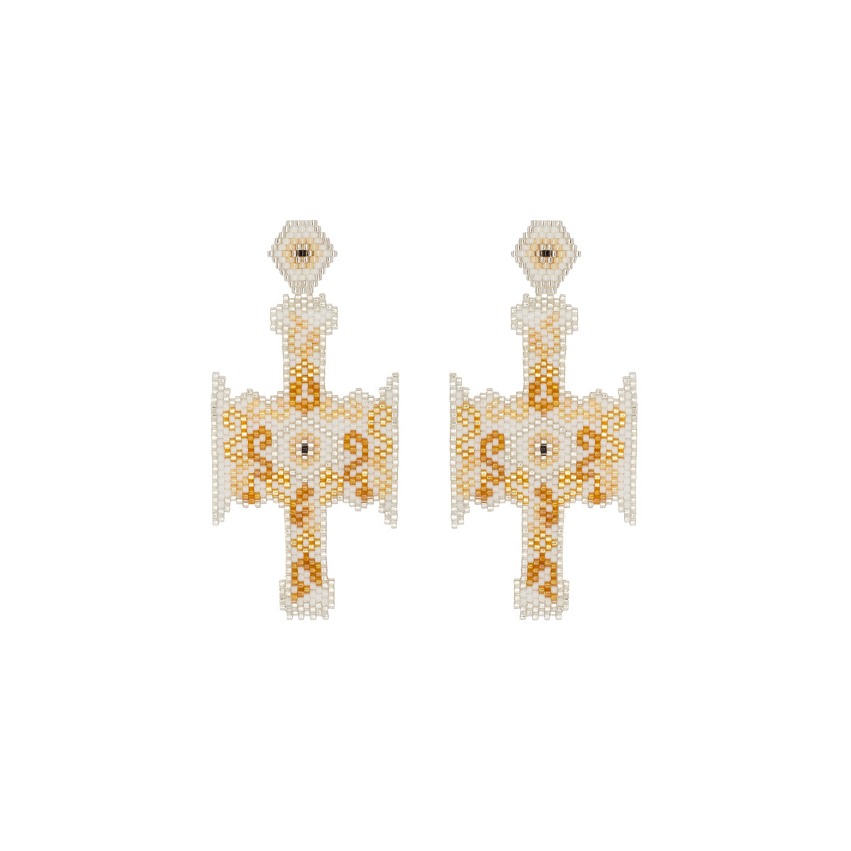 Aretes Cruz Blancas