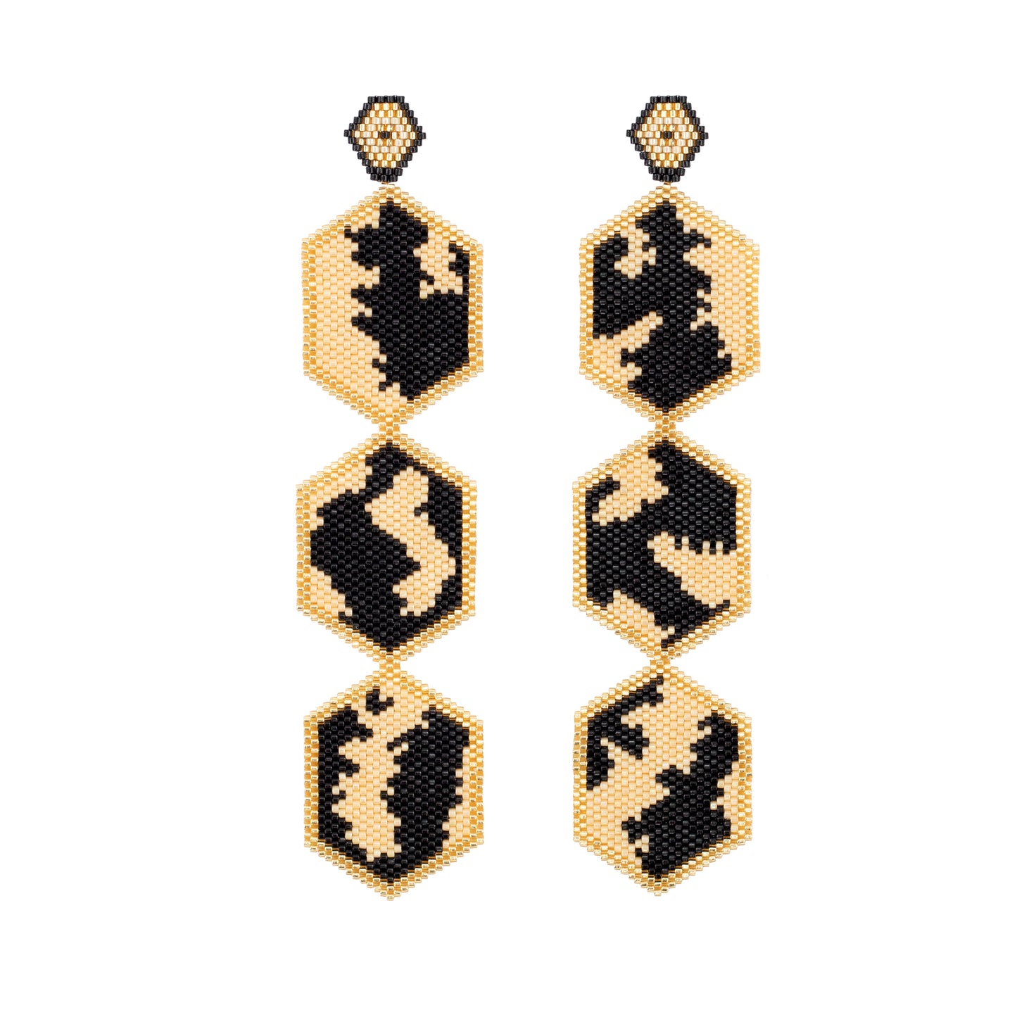 Aretes Tres Horus Golden Vaca