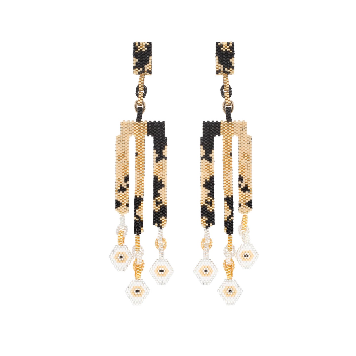Aretes Lluvia Triple Negra