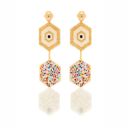 Aretes Tres Horus Doradas Disco Button