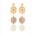 Aretes Tres Horus Doradas Disco Button