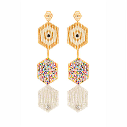 Aretes Tres Horus Doradas Disco Button