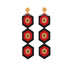 Aretes Tres Horus Reina Roja Disco Top