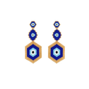 Aretes Horus Hojita Mar Dorado