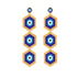 Aretes Tres Horus Mar Dorado