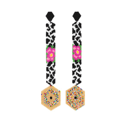 Aretes Cuento Horus Flor en Disco