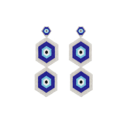 Aretes Poeta Mar Plateado