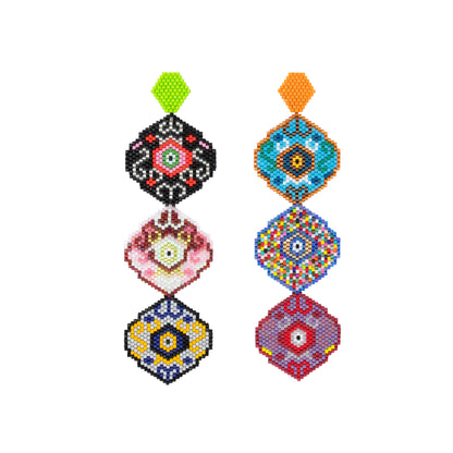 Aretes Rococó Enhebrada